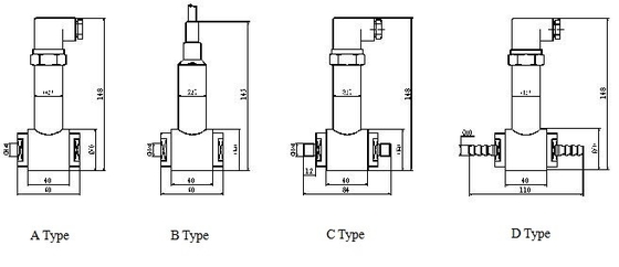 Transmissor de pressão de ar Temperatura de trabalho -10~+ 80°C Certificação CE
